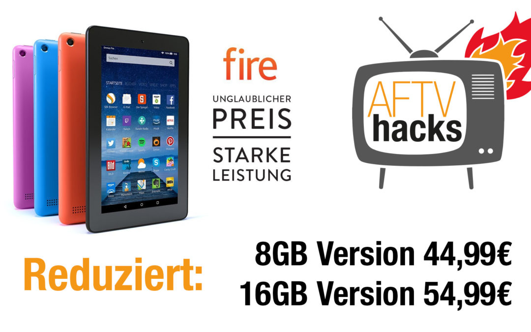 Deal: Fire Tablet 8GB für 45€, 16GB für 55€