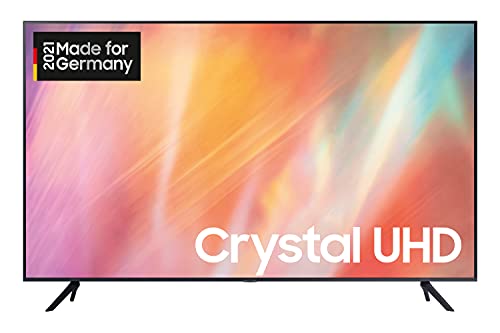 Samsung Crystal UHD 4K TV 55 Zoll (GU55AU7179UXZG, Deutsches Modell), HDR, Q-Symphony, rahmenloses Design, Smart TV [2021]