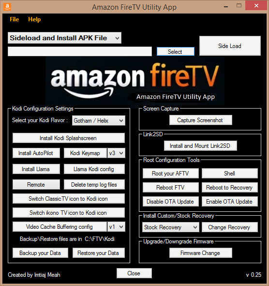 Neue Version 0.25 von Amazon Fire TV Utility App veröffentlicht