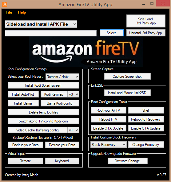 Amazon Fire TV Utility App Version 0.27 erschienen