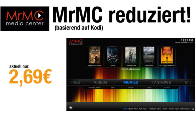 Deal: MrMc aktuell nur 2,69€ – offizielle Kodi-Variante aus dem Amazon-Appstore