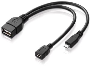 Beim Fire TV Stick 2 und beim Fire TV 3 muss man USB-OTG-Kabel dazwischenklemmen, um USB-Geräte anzuschließen