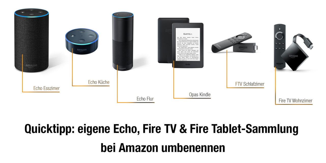 Quicktipp: eigene Echo, Fire TV & Fire Tablet-Sammlung bei Amazon umbenennen