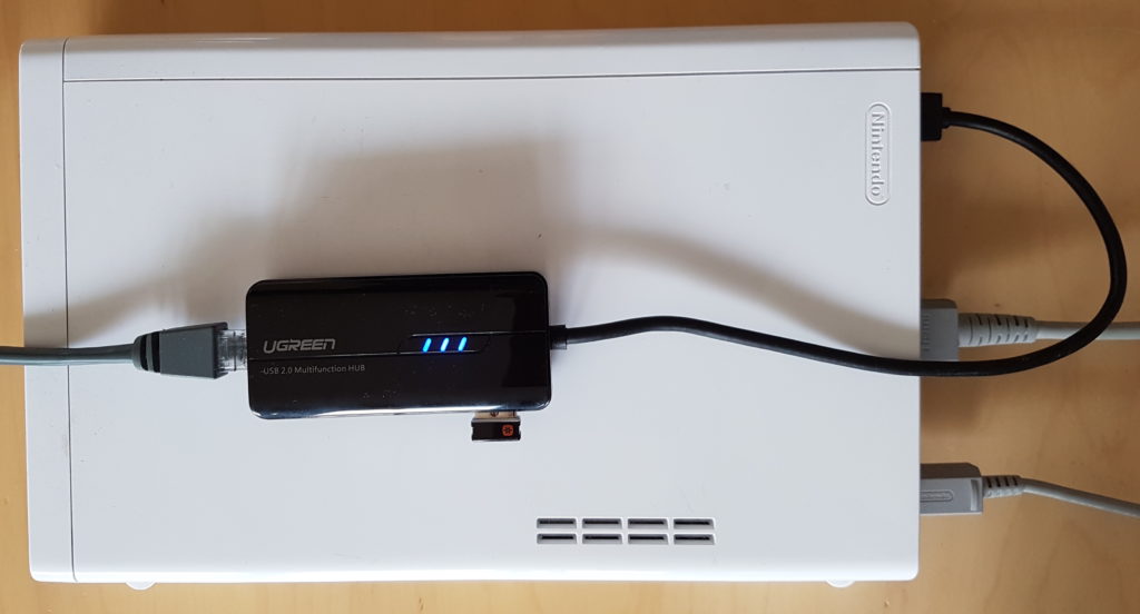 Der uGreen USB-LAN-Adapter funktioniert übrigens auch an der Nintendo Wii & Wii U - USB-Tastaturen jedoch nicht