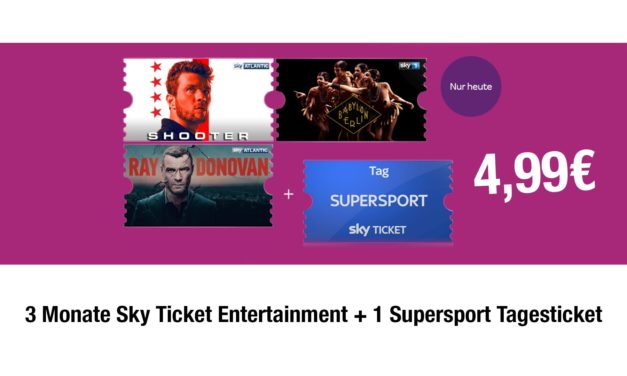 Deal: 3 Monate Sky Ticket Entertainment + 1 Supersport Tagesticket für 4,99€