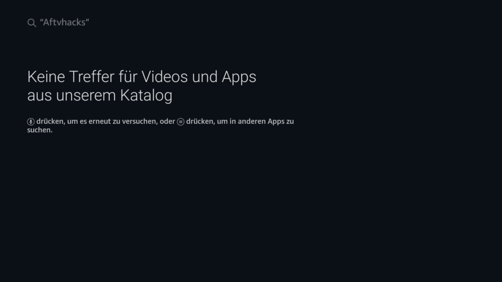 Manchmal erhält man keine Ergebnisse direkt aus dem Amazon Katalog, dann einfach die Einstellungs-Taste drücken (drei Linien übereinander)