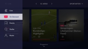 Die Eurosport Player App lässt sich wie gewohnt auf dem Fire TV nutzen