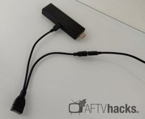 Auch beim Fire TV Stick 4k funktioniert ein USB-OTG-Y-Kabel. Damit kann man dann USB-Geräte am 4k-Stick betreiben.