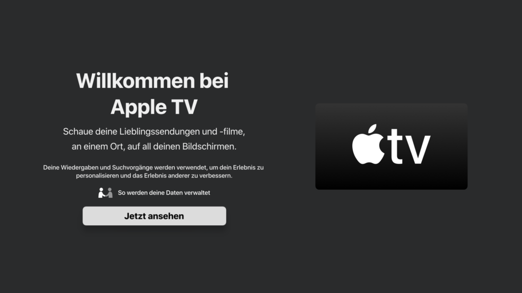 Startbildschirm der neuen Apple TV App fürs Fire TV